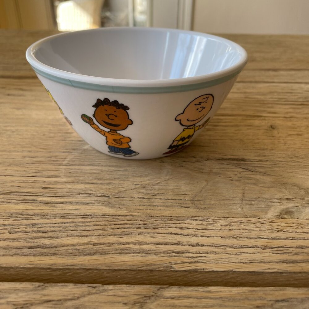 Williams Sonoma 3 Piece Kids Peanuts Easter Melamine Dinnerware Set Snoopy NEW - Picture 7 of 14
